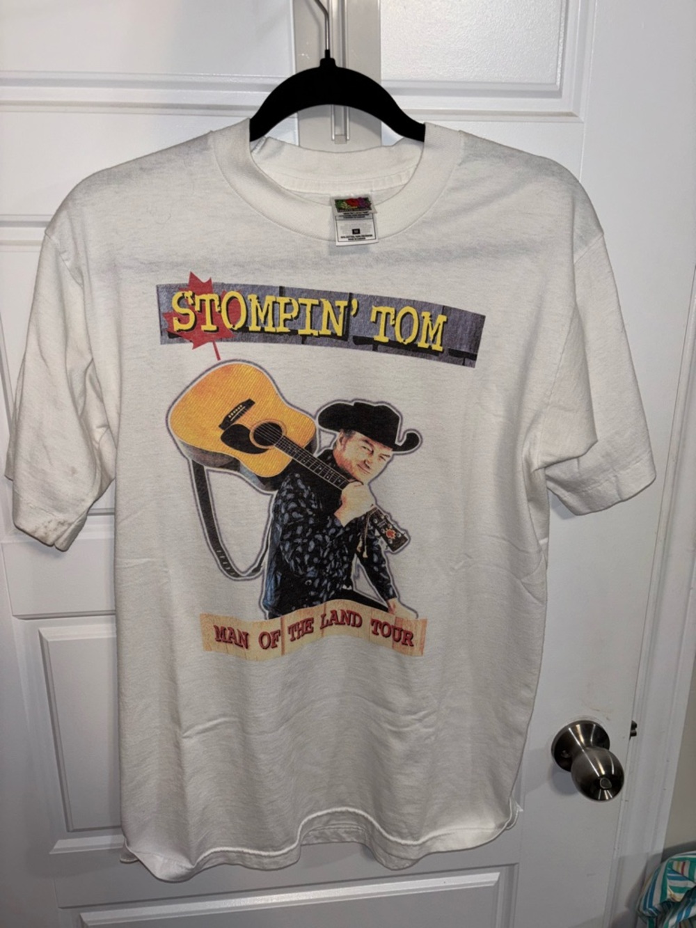 Fruit of the Loom White Stompin' Tom 'Man of the Land Tour' Graphic Tee
